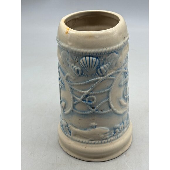 Vintage Nautical-Themed Ceramic Stein With Anchor & Seashell Design READ - Picture 3 of 5
